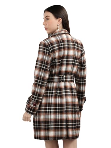 Image of CHKOKKO Women Polyester Stylish Winter Wear Single Breasted Standard Length Coat