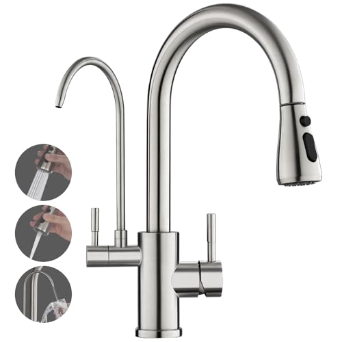 ROVOGO 3 Wege Wasserhahn Küche mit Filter, Hochdruck...
