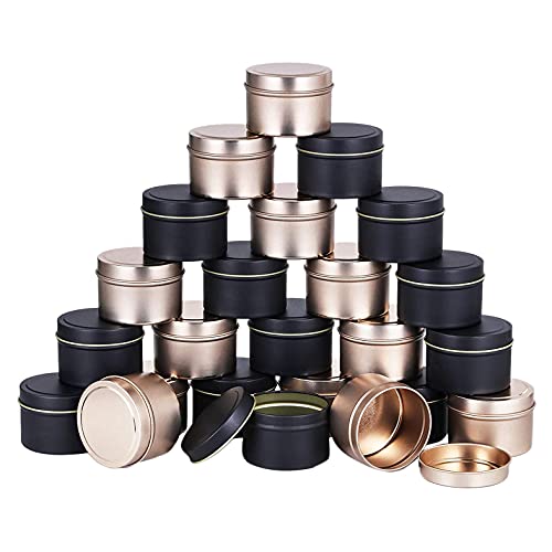 Boîtes à bougies robustes en métal pour DIY avec couvercle hermétique protecteur