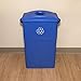 Genuine Joe GJO57258 Recycling Rectangular Container, 28 gallon Capacity, 22-1/2" Width x 30" Height x 11" Depth, Blue