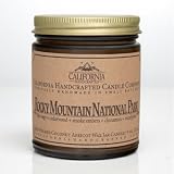 California Handcrafted Rocky Mountain National Park Soy Wax Candle | Pine Needles, White Fir, Clove, Patchouli, Oak, Sugar Pine | 9 oz Amber Glass Jar | Enriching Forest Aroma