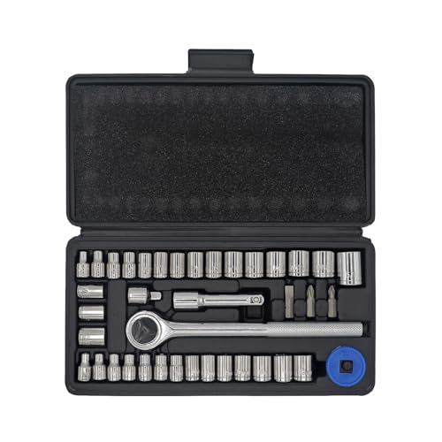 ULTRA STEEL 40-Piece Socket Set with Ratchet Driver, 1/4