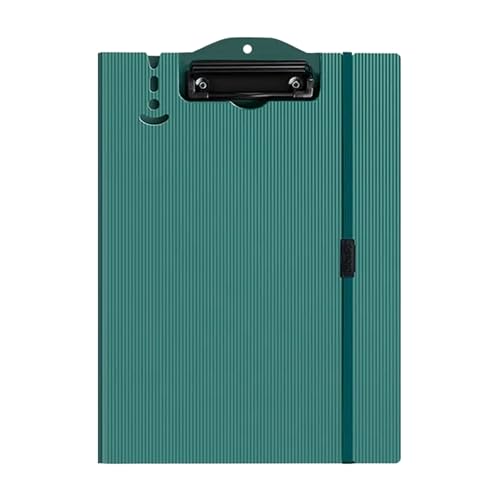 Image of oddpod Vertical A4 Plastic Clipboard with Elastic Strap /Multi-Function Document Paper Storage File Folder with Outer Cover for Students & Professionals - Teal Blue