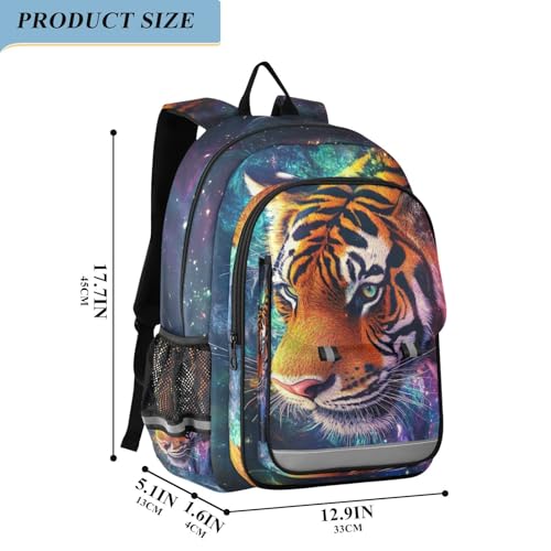Tiger Galaxy Kids Backpack Large Capacity Bookbag with Reflective Schoolbag for Girls and Boys 208587752