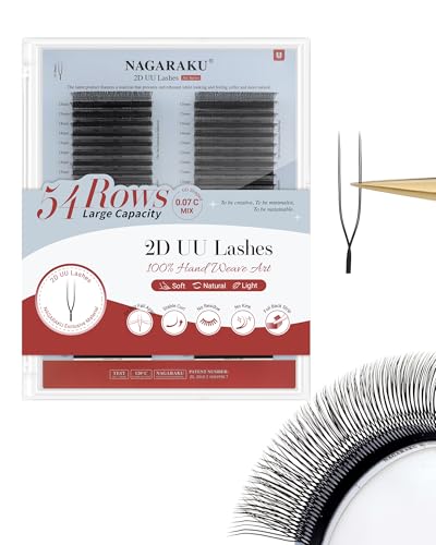 Cils 2D UU extension de cils volume naturel compact léger flexible noir mat 8-15mm