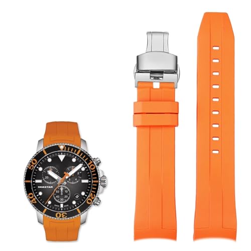 Bracelet montre silicone 22mm caoutchouc étanche pour Tissot T120407