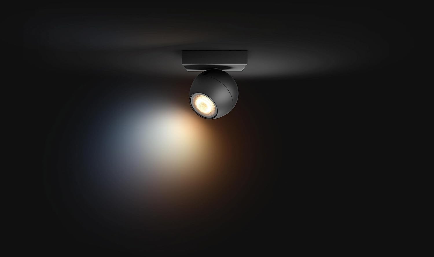 Philips Hue – Foco led inteligente Philips Hue Buckram, Luz Blanca Cálida a Fría, Compatible con Alexa y Google Home, Color Negro