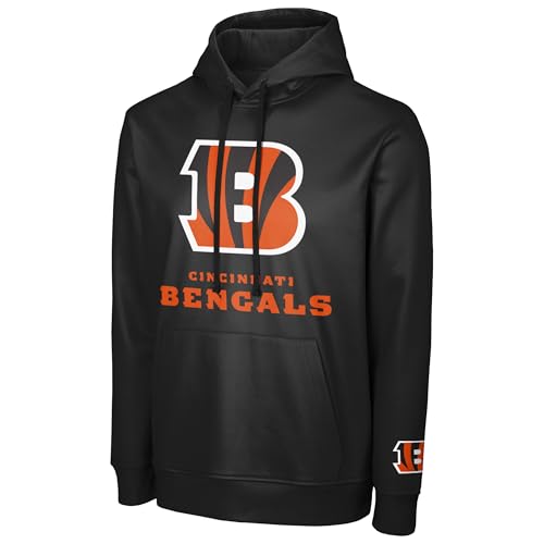 FOCO NFL Men's Official Sideline Primary Logo Performance Pullover Hoodie Sweatshirt