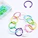 30pcs Loose Leaf Binder Rings, Candy Color Office Book Rings Plastic Binder Rings Key Rings Book Rings for School, Home, Office, Scrapbook, Notebook, Keychain (Random Color) 15 mm/0.59 inch