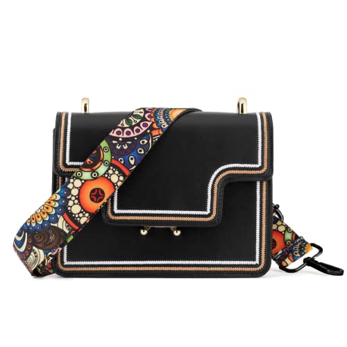 Image of ZOOEASS Nickel Buckles Wide Shoulder Strap Adjustable Replacement Belt Gun Buckles Guitar Style Crossbody Bag Strap