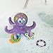 Nuby Floating Purple Octopus with 3 Hoopla Rings Interactive Bath Toy