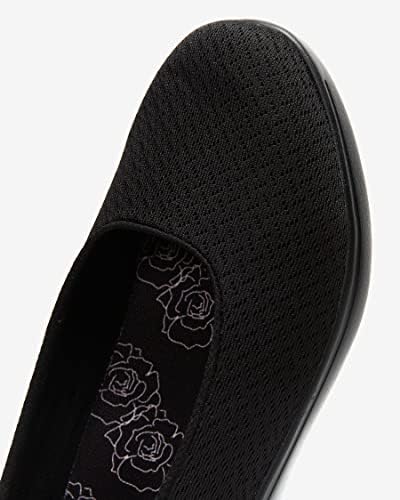 Skechers Women's Arch FIT Uplift-Sweet Sophistication Ballet Flat, Black/Black, 6.5 | Image 7