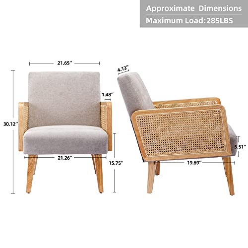 Sillón moderno tela chenille gris claro plegable miniatura 2