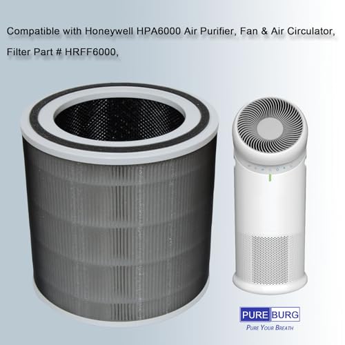 Filtre HEPA Honeywell HPA6000 PUREBURG capture poussière et charbon actif 2en1 - 2