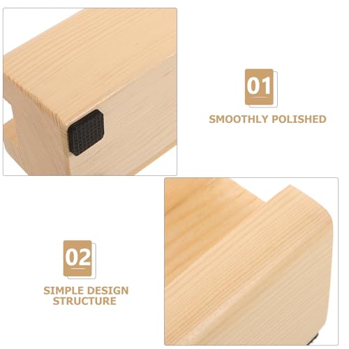 Support fixe pour miroir bois kaki socle stable multi-usage chambre - 4