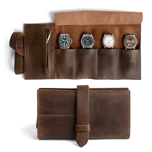 Hide & Drink, Watch Roll Organizer with Zippered Pouch, Easy
