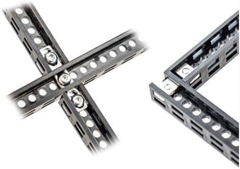 Close-up of two Totem beams connected at an angle with bolts