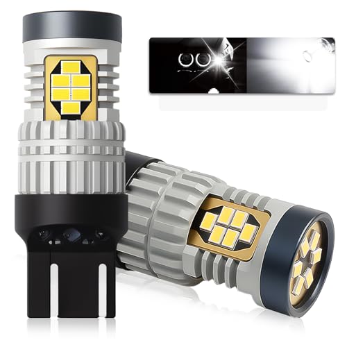 ANYTOP 7443 7440 LED Bulb White Reverse Light, 7444na 7441 7444 W21W LED Light Bulb Canbus Replacement for Cars, Trucks, SUVs, Vans Backup Parking Daytime Side Marker 2Pack