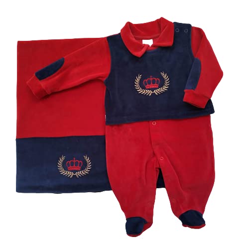 Kit Saída Maternidade Bebê Menino Príncipe da Mamãe Plush