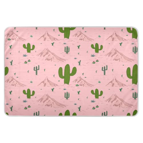 BOESI Graffiti Cactus Waterproof Pads for Bedwetting and Incontinence, Reusable Pads, Reusable Diaper Pads for Bed, Sofa, Travel