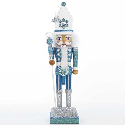 Kurt Adler Hollywood Nutcracker, 17-Inch, Turquoise/White (HA0152)