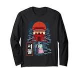 Séoul Corée à Hangul avec temple et peuples coréens Manche Longue