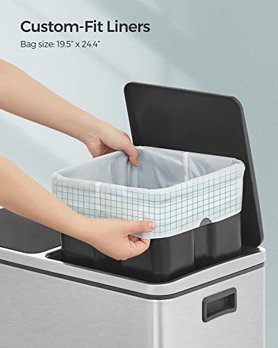 Songmics Small Trash Bags For 6.6 Gallon Trash Cans, Drawstring Garbage Bags, Liner Code 025A, 2 Rolls, 80 Count, White Ukrb025A02 #TOP7