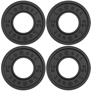 Logest Fractional Olympic Plates Set of 4 – 1LB Plates Fractional Weight Plates Designed for Olympic Barbells for…