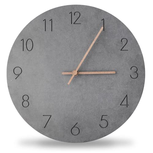 Moderne Wanduhr 30cm Mit Temperatur & Feuchtigkeitsanzeige - Geräuschlos