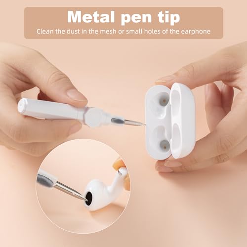 Bolígrafo de limpieza multifunción giratorio con esponja flocada para AirPods Pro 4