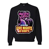 wild custom apparel Can You Survive Five Nights At Diddys Ugly Chrismats Crewneck Sweatshirt, Black, Small