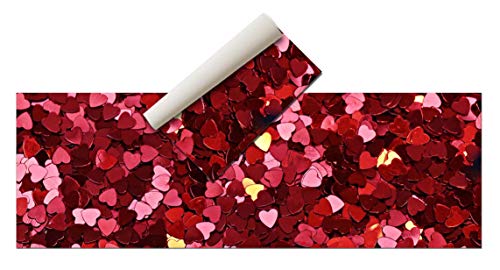 Vinyl-Teppich - Herzen in verschiedenen Größen - Küchenteppich - Badteppich - Teppich für Esszimmer - rutschfest - anpassbarer Teppich - Kinderteppich - Flauschiger Gummi und PVC-Boden Cover