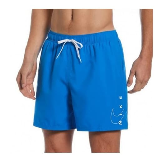 Nike Herren Badeshorts Badehose Beach Shorts Volleyshorts, Farbe:Blau, Artikel:-458 Photo Blue, Größe:L