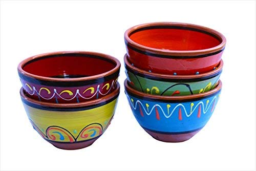 Cactus Canyon Ceramics Spanish Terracotta 5-Piece Breakfast Bowl Set (European Size), Multicolor #TOP4