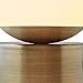 Amazon Brand – Rivet Modern Glass Globe Living Room Table Desk Lamp With LED Light Bulb - 7 x 10 Inches, Brass Finish