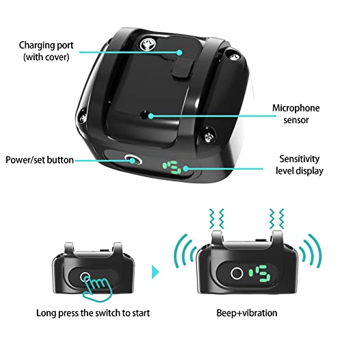 Bark Collar For Small Dogs 5-15Lbs Small Dog Bark Collar No Shock Bark Collar Rechargeable Anti Bark Collar Shockless With Adjustable Sensitivity And Intensity Beep Bark Collar For Small Medium Dogs #TOP2