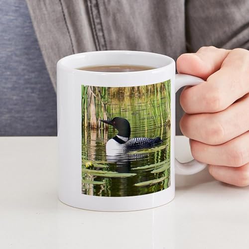 Taza de cerámica CafePress Loon 11 oz miniatura 6