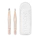 Revlon Designer Series Mini Tweezer Set, Hair Removal Tool Kit with Slant & Point Tips, Portable and Easy to Use, Made with Long Lasting Stainless Steel, 1 Count