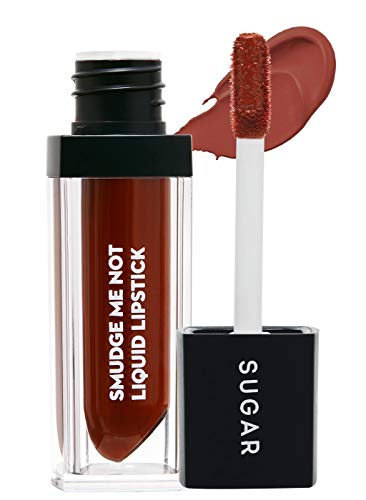 Image of SUGAR Cosmetics Smudge Me Not Liquid Lipsticks for Women | Transferproof & Waterproof | Lasts 12+ Hours | Matte Lipstick | 4.5ml - 41 Gotta Terracotta (Burnt Orange)