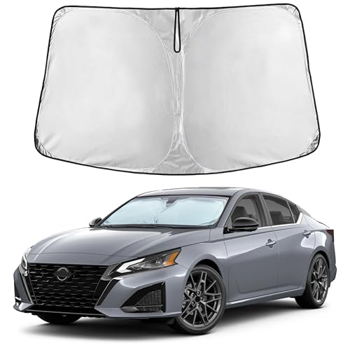 Image of EcoNour Windshield Sunshade Compatible for Nissan Altima 2019-2024 2025 2026, Sun Visor for Front Windshield & Window Sun Shade Cover, UV Heat Blocker & Protector, Car Accessories