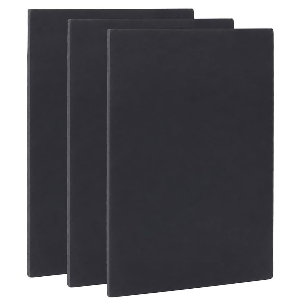 BENECREAT 3Pack Black PVC Foam Sheet, 11.8x7.87 inch/30x20cm Craft Foam Board for Mounting Art Display Board and Projects, Foam Core Sheet for DIY, 10mm Thick