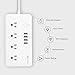 Smart Power Strip WiFi Power Bar 3.28ft Extension Cord Compatible with Alexa,Google Home, TECKIN Surge Protector with 4 USB Charging Ports and Smart AC Plugs for Multi Outlets