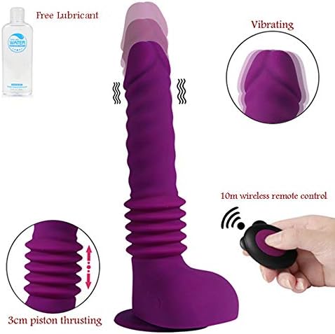 9.05 in Thrusting Viberating-Ďîldɔ with Suction Cup and Wireless Remote Control 6 Speed Patterns Automatic Toys for Women and Men Waterproof & Rechargeable