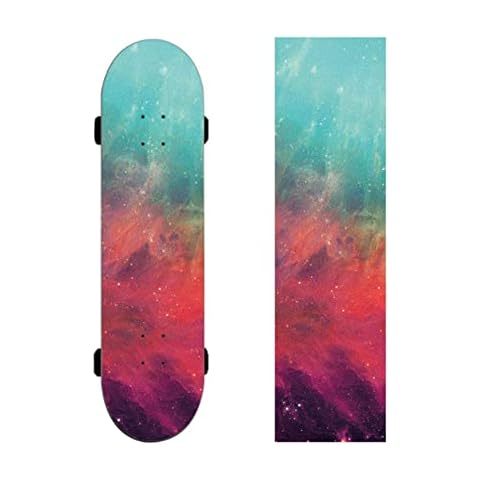 duoyif Skateboard Griffband, Skateboard Griptape, Longboard Grip Tape - Blase Freies, Wasserdicht, Rutschfest, Verschleißfest, 84 x 23 cm (A) Cover