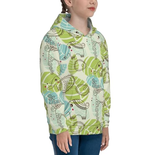 Little Elephants Garden Kids Pullover Hoodies Boys Sweatshirts Girls Athletic Clothes with Pocket3