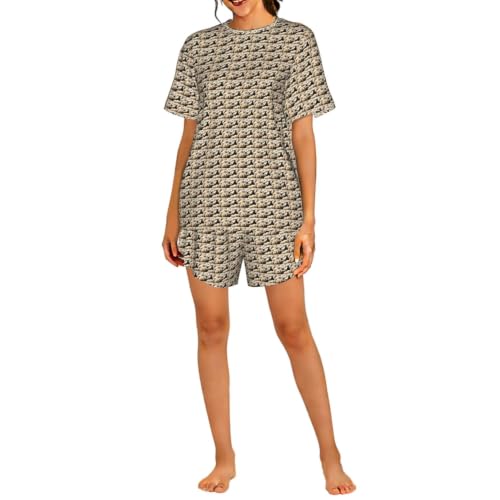 Pyjama court femme doux contre la chaleur nocturne et les nuits agitées