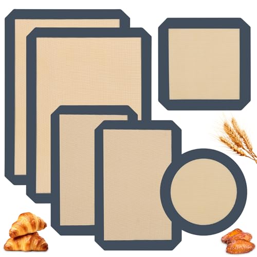 HUIJUTCHEN Silicone Baking Mat Set, 6PCS