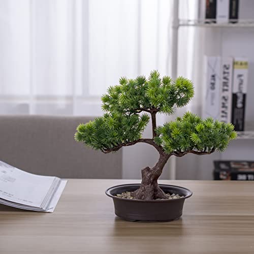 Make Life Better Artificial Bonsai Pine Tree Artificial Plant Decoration, Potted Artificial House Plants, For Decoration, Desktop Display (Vivid) #TOP5