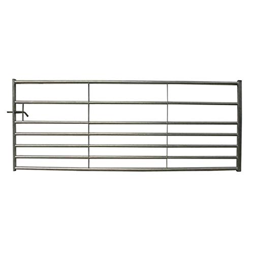 Ruby 7 Bar Galvanised Metal Field Farm Equestrian Entrance Security Gate 3ft-10ft (2.135m (7ft))