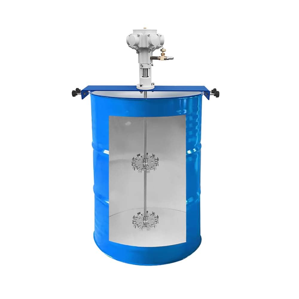TEBILIKU 55 Gallon Drum Paint Mixer 3/4HP for 1-5000mPas Viscosity Chemical Material Air Tank Agitator, Paint Stirring Machine, Pneumatic Type